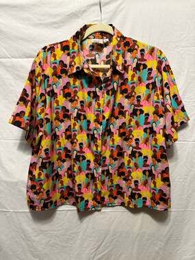 Black Girl Illustrated All over Print Blouse